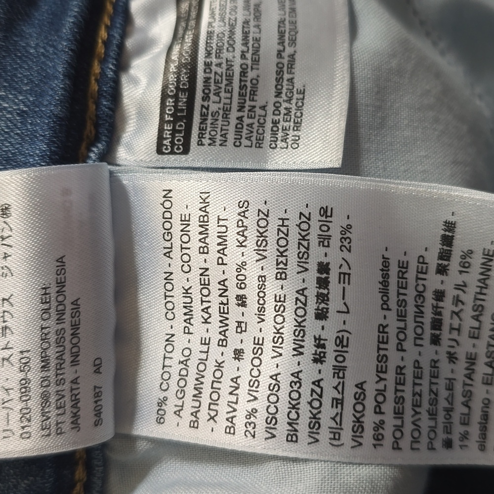 Levi's Blue Skinny Jeans with Modern Fit - Picture 12 of 12